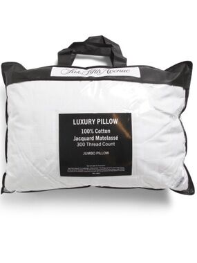 Saks Fifth Avenue White jacquard matelassé Luxury Cotton Pillow